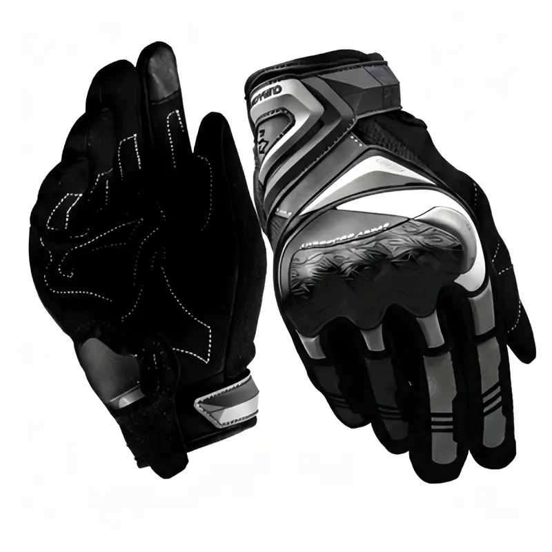 Men's & Women's Motorcycle Protective Gloves - Knuckle Cover, Mesh Armor, OTG, Shock-Proof Motorcycle Ride-On Gloves - Dirt Bike, Motocross Use, Touchscreen Compatible, Anti-Slip Design, Knuckle Cover Gloves