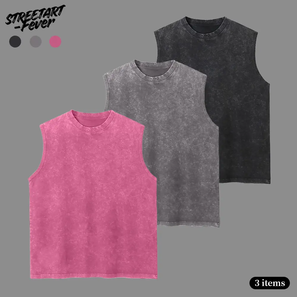 3-Pack Sleeveless Tank Tops Men Vest Streetwear Outfits Men Vacation Outfits Sleeveless Shirt