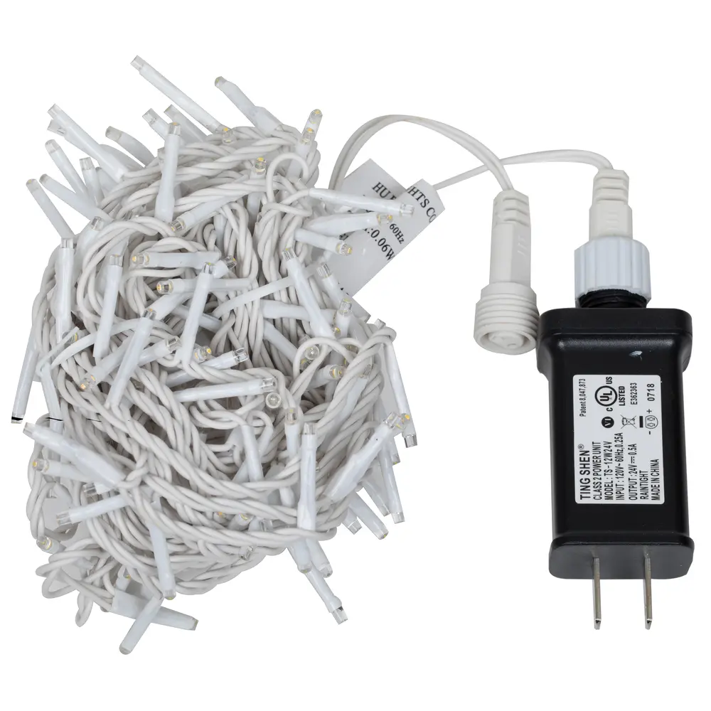 212 MAIN Vickerman X17W241 144-Light 24 ft. LED Christmas Cluster Light Set with Wire, Warm White Decoration, Led Lights