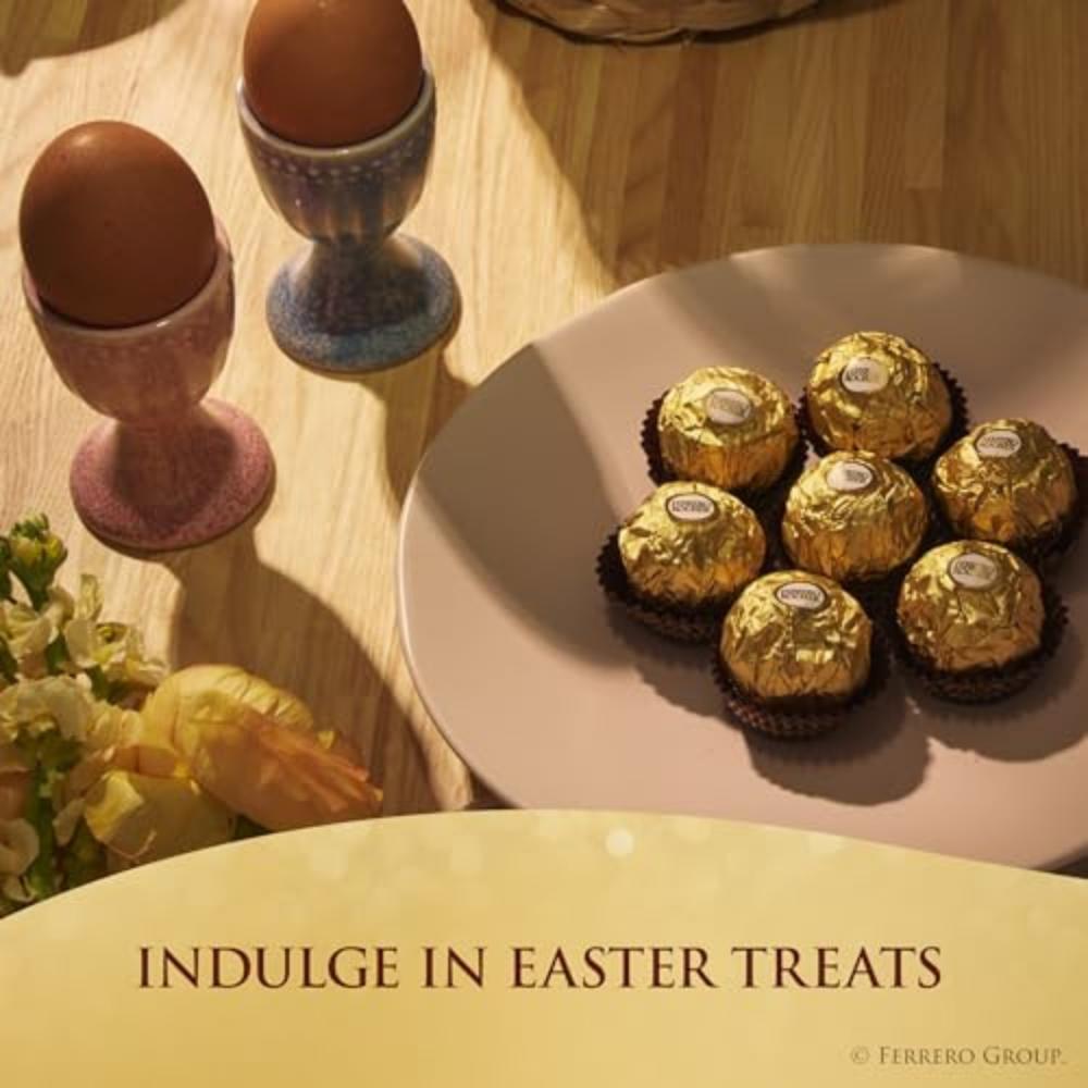 Ferrero Rocher Gourmet Hazelnut Milk Chocolate Gift Box, 12 Individually Wrapped Chocolates, 5.3 oz (Pack of 2)