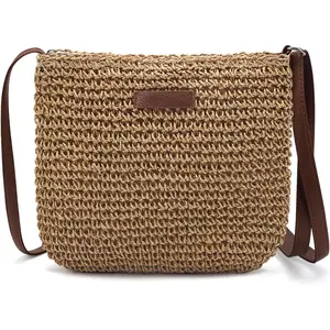 Straw Clutch Bags for Women  Bag Crossbody Bag Summer Beach Straw Bag Hand-Woven