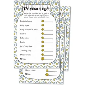 The Price is Right  Shower  Ideas, 50 Cards Fun  Shower  for Boys, Girls, Fun Party Activities Card for Couples Decorations Supplies.
