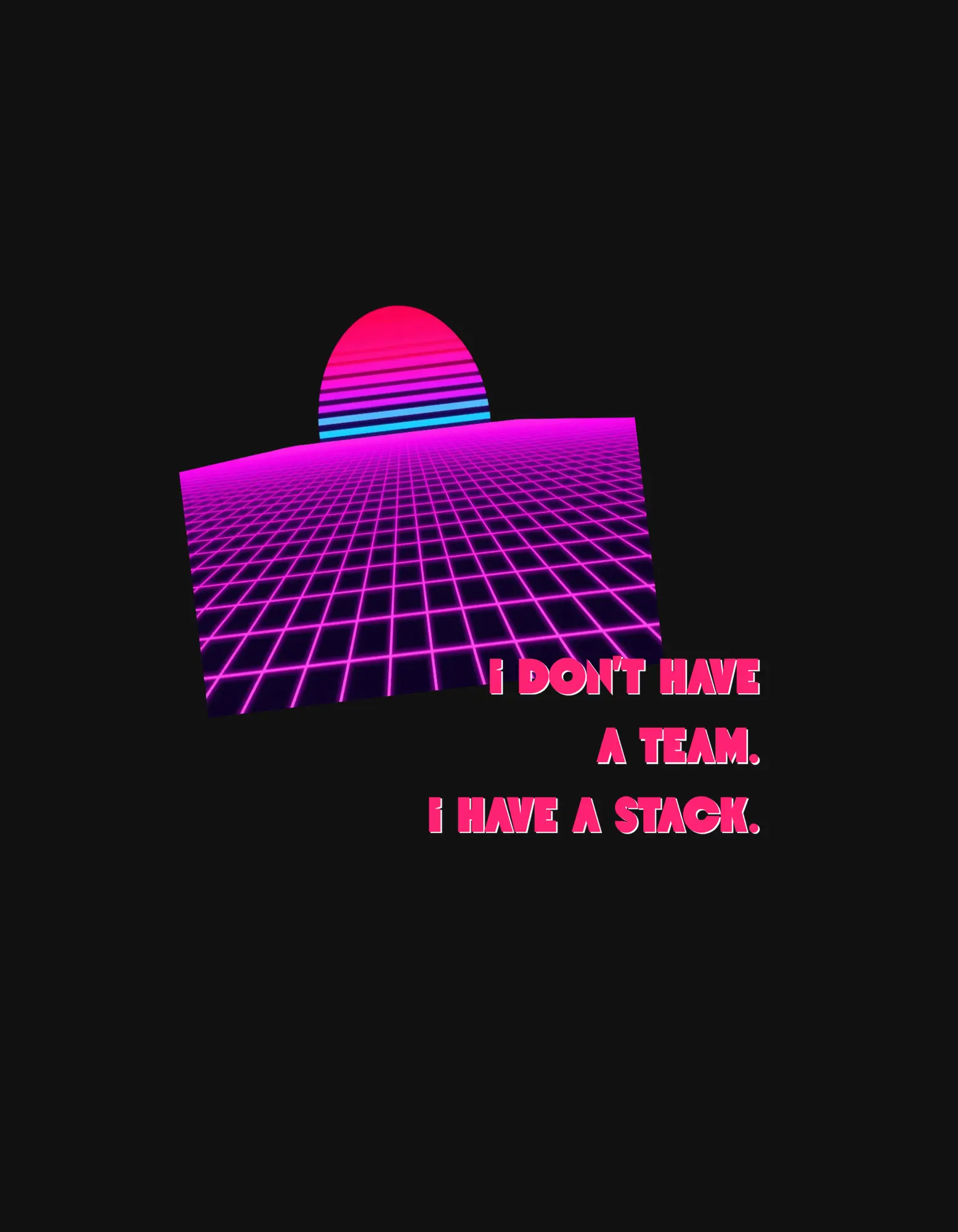 Retro DIY Scrapbooking & Stamping Sticker - "I Don't Have A Team I Have A Stack" Design for Toys & Hobbies Projects