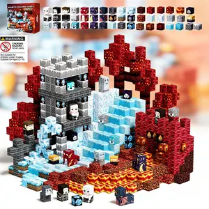 Magnetic Puzzle Building Blocks Set, Stem Montessori Inspired Creative Teaching Toy, Suitable for 3-6 & 4-12 Years, Boys Girls Birthday Christmas Gift