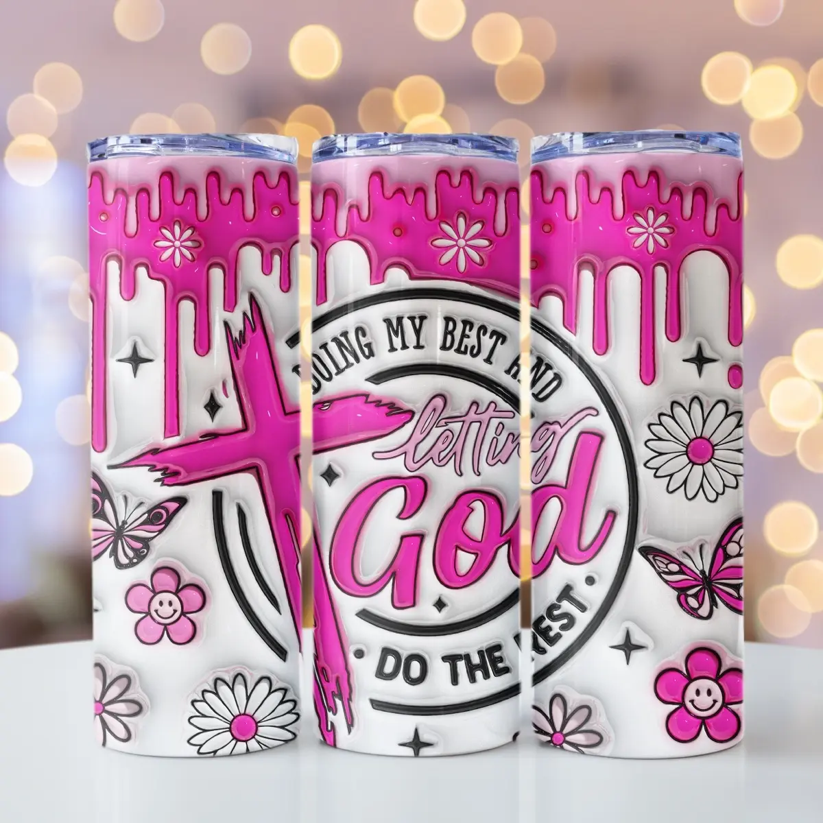 Doing My Best & Letting God Do The Rest 20 oz Tumbler