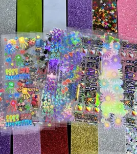 Bling Cartoon Random 20pcs Holographic laser bookmark sticker