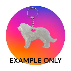 Customizable Resin Great Pyrenees keychain/3D Magnet - All Proceeds donated to surgery !