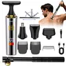 Hatteker 4-in-1 Adjustable Cordless Electric Men's Foil Shaver & Barber Trimmer Kit - Rechargeable Battery, Extendable Auxiliary Arm, Nose Trimmer, Dual-Speed Mode, IPX6 Waterproof, Smooth Skin-Safe Blade, Multiple Heads, Easy Cleansing Full-Body Groomer