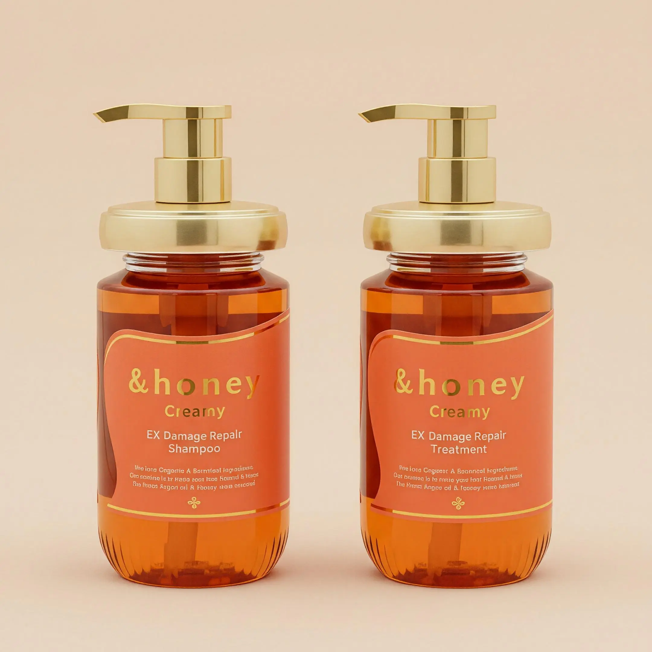 &HONEY Intensive Keratin Haircare Set - Japanese Shampoo & Treatment, a Deep Moisturizer with Honey for Frizz Control and Damage Repair on Dry Hair, Cleanser, Restore, Hydrating, Conditioner, Scent, Argan, Moisture, Anti Frizz Shampoo, Sulfate-Free