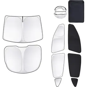 Car Window Shades for Tesla Model Y Juniper 2025-2026 Accessories,Windshield Side Rear Full Sunshade,Sun Visor UV Blocking, Privacy Protection and Blackout for Camping Outdoor