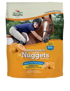 Bite-Size Nuggets for Horses, Butterscotch Flavored Horse Training Treats, Reward and Bond with Your Horse, Promotes Positive Reinforcement, 4 Pound Bag