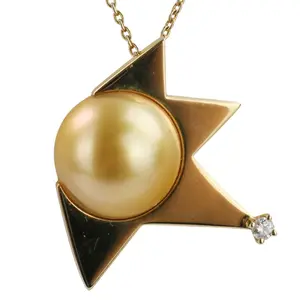 TASAKI Comet Plus Au750 Golden Pearl Necklace