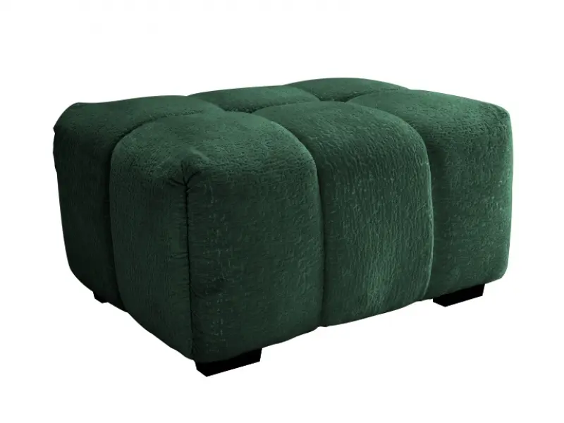 Green Chenille Sofa with Ottoman, 33 Inch Loveseat Couch for Living Room, Modern Upholstered Fabric Sofa Set, Compact Small Space Furniture, Cozy Tufted Seat with Pillow, Easy Assembly, Living Room Furniture for Apartment, Lounge, Family Room