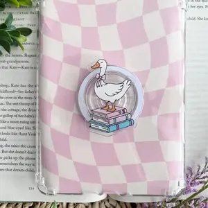 Silly Goose E-ReaderPhone Grip Whimsical Book Lover Gift, MagSafe Book Lover Gift Stocking Stuffer