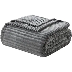 King Size – Blankets King Size, Warm King, Lightweight King Size Blankets for, Cut Plush King Size, Grey King Size Fuzzy 108 x 90 Inches