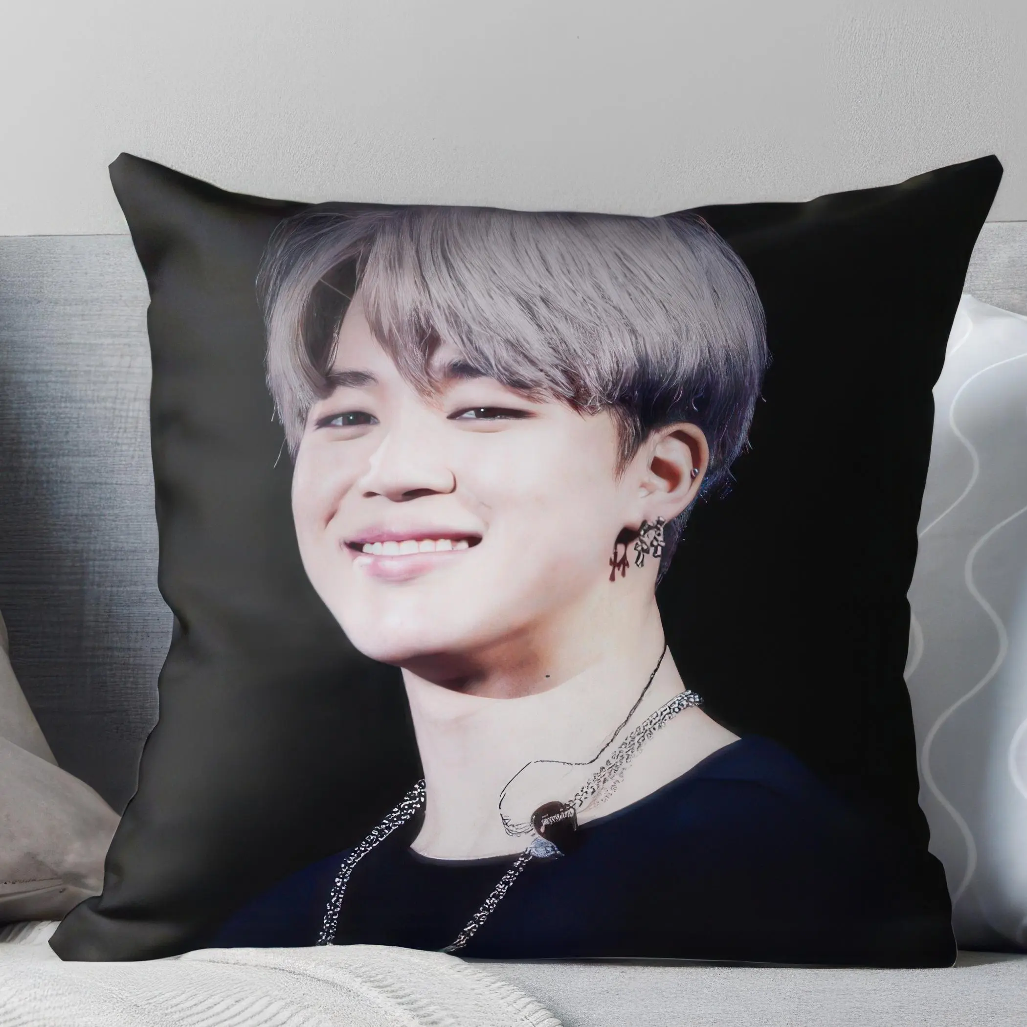 1pc Jimin Live Pillowcase - Double-Sided Retro Style, Zippered Throw Pillow Cover, Machine Washable, Ideal for Home Decor & Holiday Gifts, Decorative Pillow Cover |   Retro Style Pillowcase |   Zippered Pillowcase, Cute Pillowcase