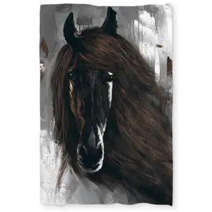 360 stand Dark Brown Horse Print Twin Extra Long Duvet Cover - Animal Motif Soft Fabric Microfiber Bedding, Rustic Textile for Rustic Farmhouse Decor, Comfortable Duvet Covers, Graphic Duvet Covers