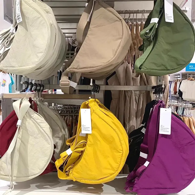 Satchel dumpling bag underarm bag shoulder bag lightweight adjustable men's and women's tide underarm bag travel bag