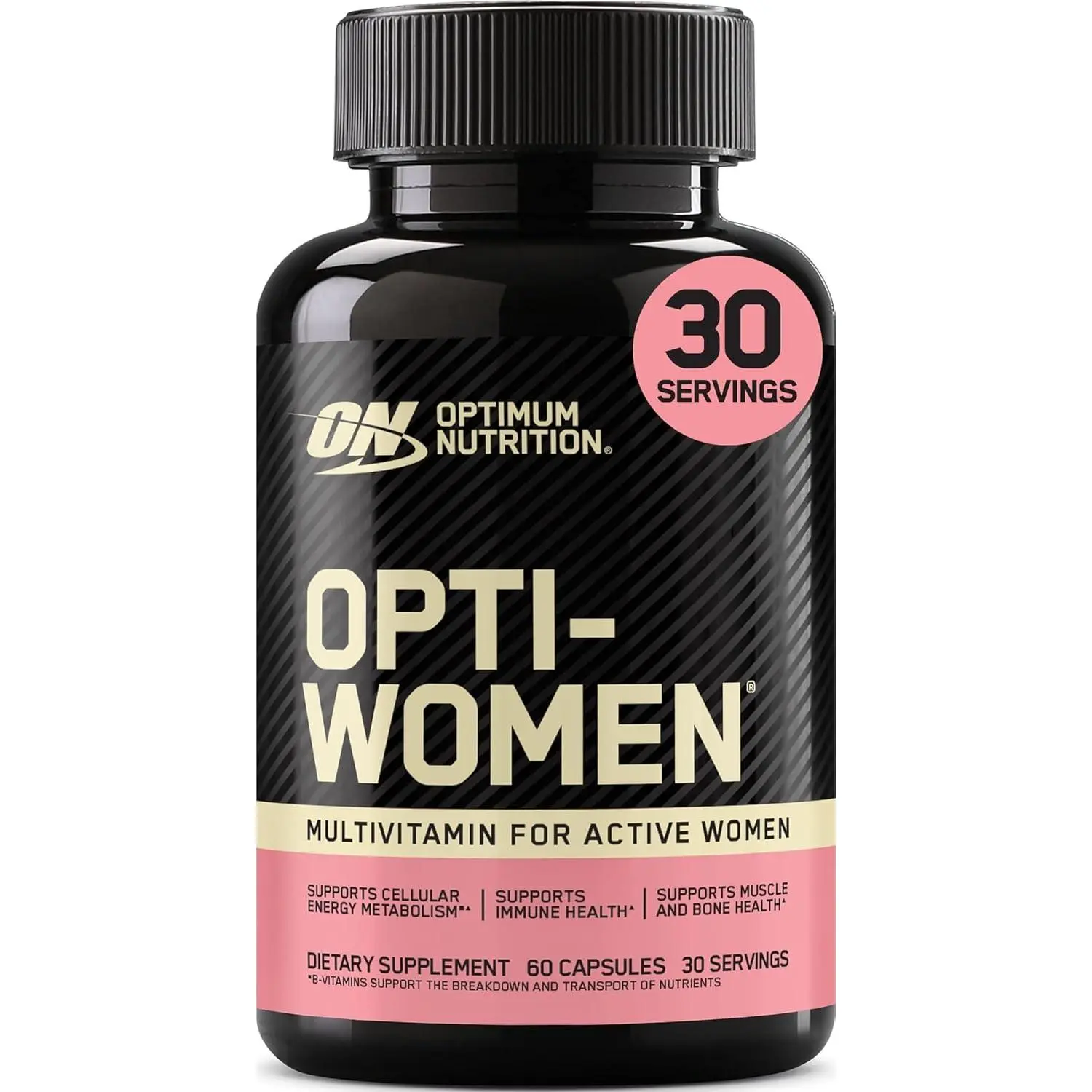 Optimum Nutrition Opti-Women Daily Multivitamin for Women, Immune Support Supplement with Iron, 30 Day Supply, 60 Count, (Packaging May Vary) | Multivitamin for Active Women, 22 Vitamins & Minerals, Calcium, Iron, Folate