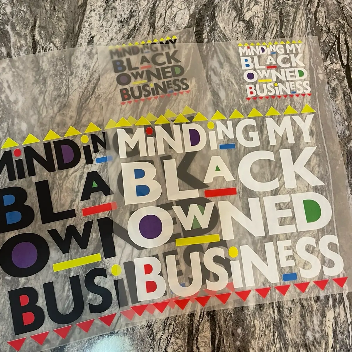 Minding My Black Owned Business DTF Transfer