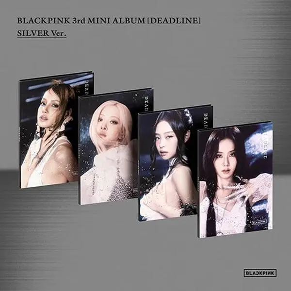 BLACKPINK DEADLINE Silver Ver 3rd Mini Album CD Member Cover 3 Selfie Photocards Poster