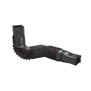 Flex A Spout 55 in. Black Vinyl Downspout Extension