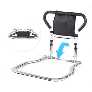 【Summervibes】VEVOR Bed Rails for Elderly Adults,  90° Foldable Bed Assist Rails for Seniors, 2-Level Height Adjustable Bed Side Rails Bed Cane with Storage Pocket Fits King Queen Full Twin Bed, 300LBS Loading