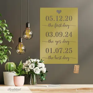 Personalized First, Yes, Best Day Metal Sign