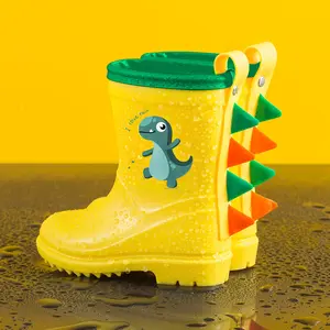 Dinosaur Rain Shoes for Youngsters - Comfortable Soft Sole, Suitable for Ages 1-8 Years, Ideal for Boys and Girls
