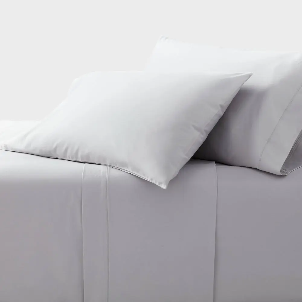 Threshold 4pc Hotel Collection Full Sheet Set - 800 Thread Count, Single Baratta, Light Gray, Smooth Weave, for Home Bedroom