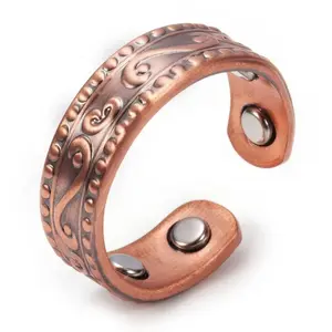 Magnetic Ring Red Copper Symbol Ring Copper Ring for Women,Pure Copper Magnetic Rings,Gifts for Women