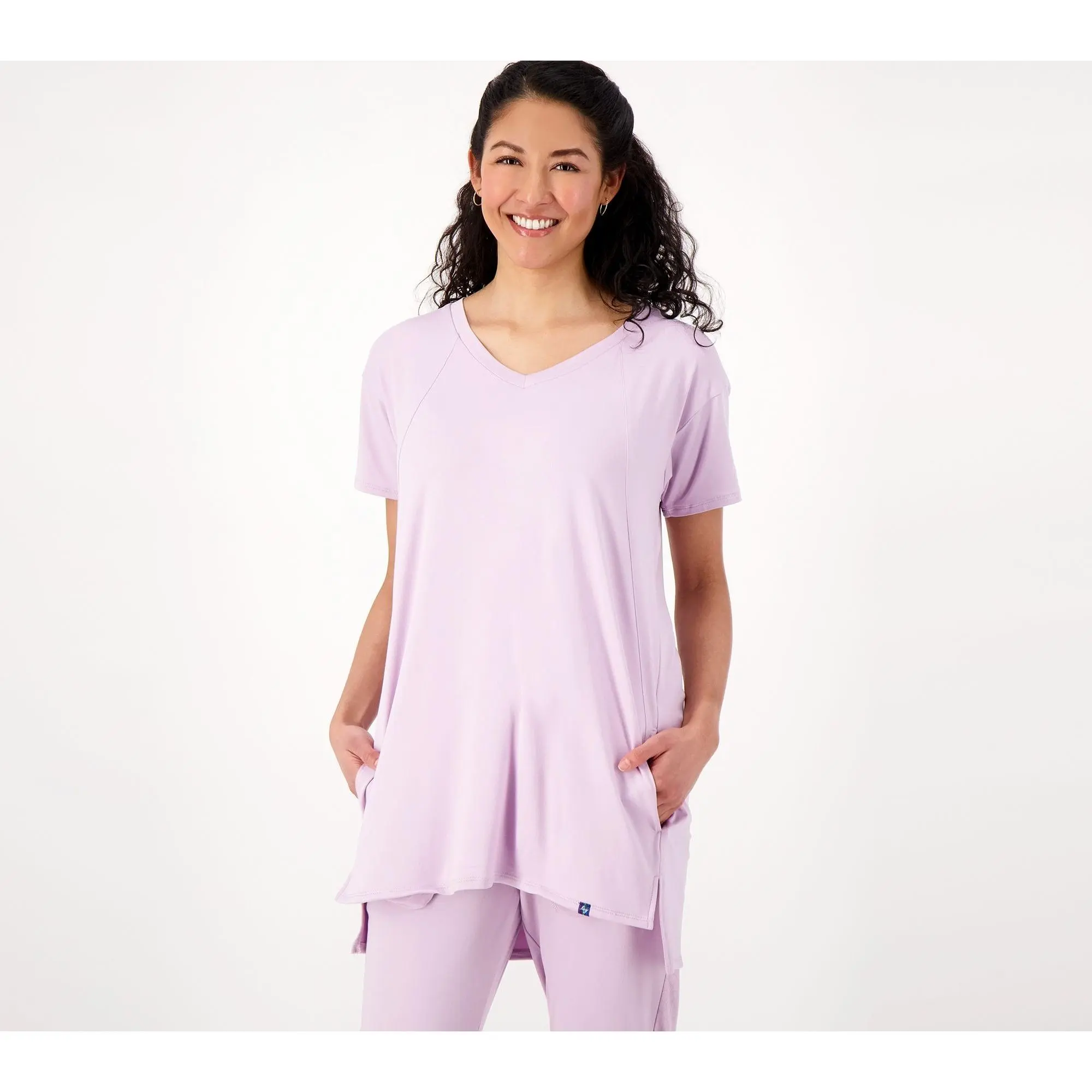 Lug Lounge Hi-Low Tunic Top - Hopper