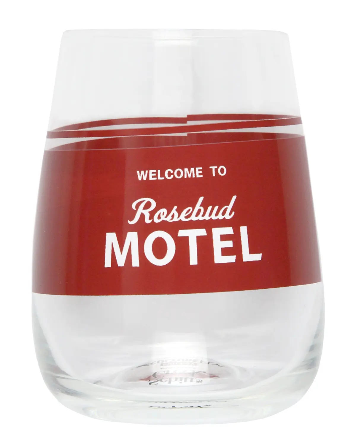 16oz Stemless Drinking Glass - Schitt's Creek Merchandise, Rosebud Motel Script Design, Hand Wash Only, Do Not Microwave, Sipping Wine Drinkware, Fan Gift Ready Adults' Kitchenware Present