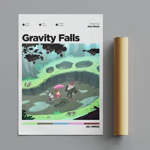 (Poster) Gravity Falls Poster, Minimalist Poster, Anime Poster, Wall Art, Wall Decor,Matte Vertical Posters, Movie Poster - 1791724954