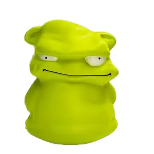Funnysquee Adorable Mini Green Monster Slow Rising Squishy Stress Relief for Kids in Convenient 4.7" Size