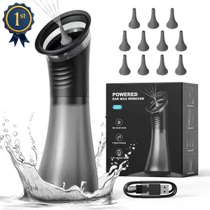 Qrd E80 Upgraded 2-In-1 Ear Wax Removal Kit, Rechargeable Water Spray, 4 Pressure Settings, Safe & Effective Ear Canal Irrigation System