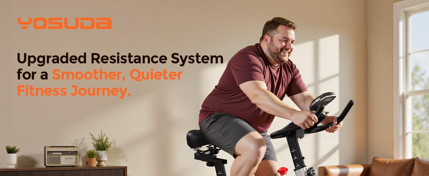 YOSUDA Exercise Bike, Brake Pad Stationary Bike for Home with Exclusive App, Magnetic Indoor Cycling Bike with 300 lb Weight Capacity, Low Noise, Tablet Holder and Fitness Courses YOSUDA Exercise Bike, Brake Pad Stationary Bike for Home with Exclusive App, Magnetic Indoor Cycling Bike with 300 lb Weight Capacity, Low Noise, Tablet Holder and Fitness Courses