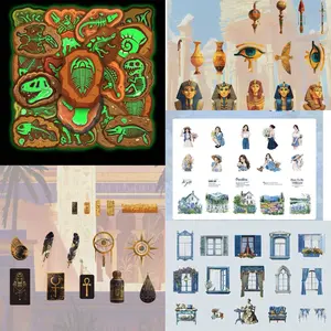 17.0-Sticker and Paper Material Pack for Junk Journaling, Scrapbooking, and Mixed Crafts