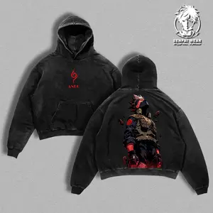 Kakashi ANBU T-Shirt & Hoodie - NRT Double Printed Vintage Washed Graphic Tee, Unisex Oversized Heavyweight Cotton Shirt, ANBU Shirt Design, Gift for Anime Fans