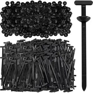 150 count Nylon Universal  Tie Buckle, Zipper Clips Heavy Duty Plastic Plastic T Zip Ties Self-Locking Holder for  Daily Repair Quick Fixing Multipurpose