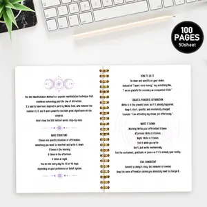 369 Manifestation Diary, 45-Day Wish Realization Planning Book, Law of Attraction Universe Energy Principle, Cover Design for Starry Meditator, Daily Gratitude Record, Self-Care, Awakening of Inner Power, Spiritual Growth & Dream Realization Diary, Law of
