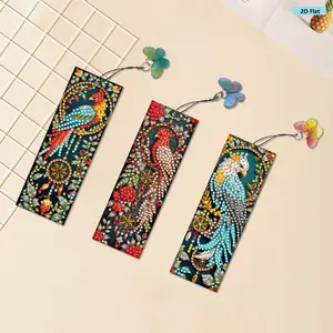 3Pcs Animal Patterns DIY Irregular Shaped Diamonds Diamond Painting Bookmark Diamond Bookmark Art Projects Diamond Painting Art Bookmarks for DIY Making Beginners Adult Art Craft Supplies