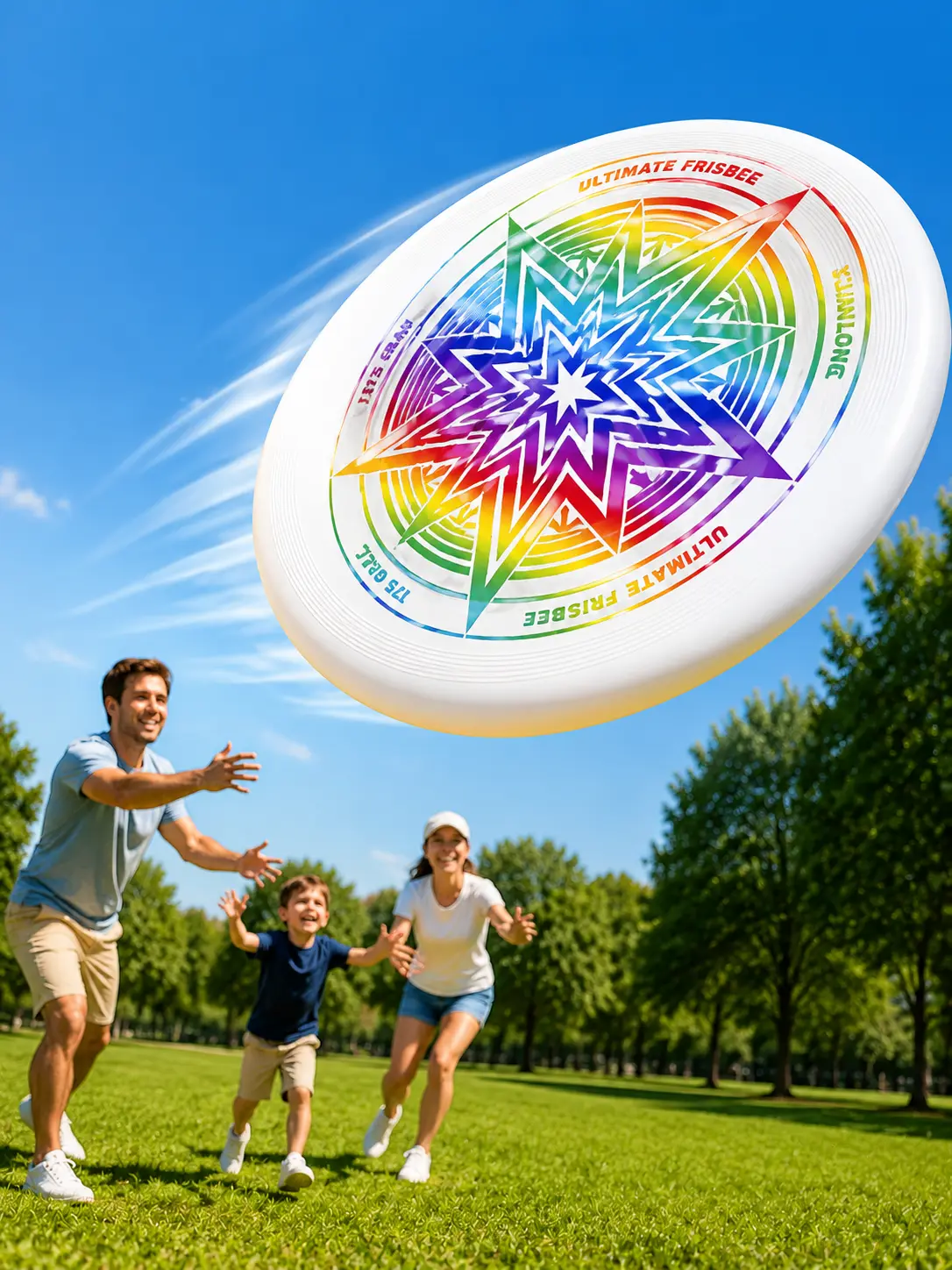 Outdoor sports frisbee for adults and children, suitable for team building activities, retractable cartoon-style frisbee for parent-child play