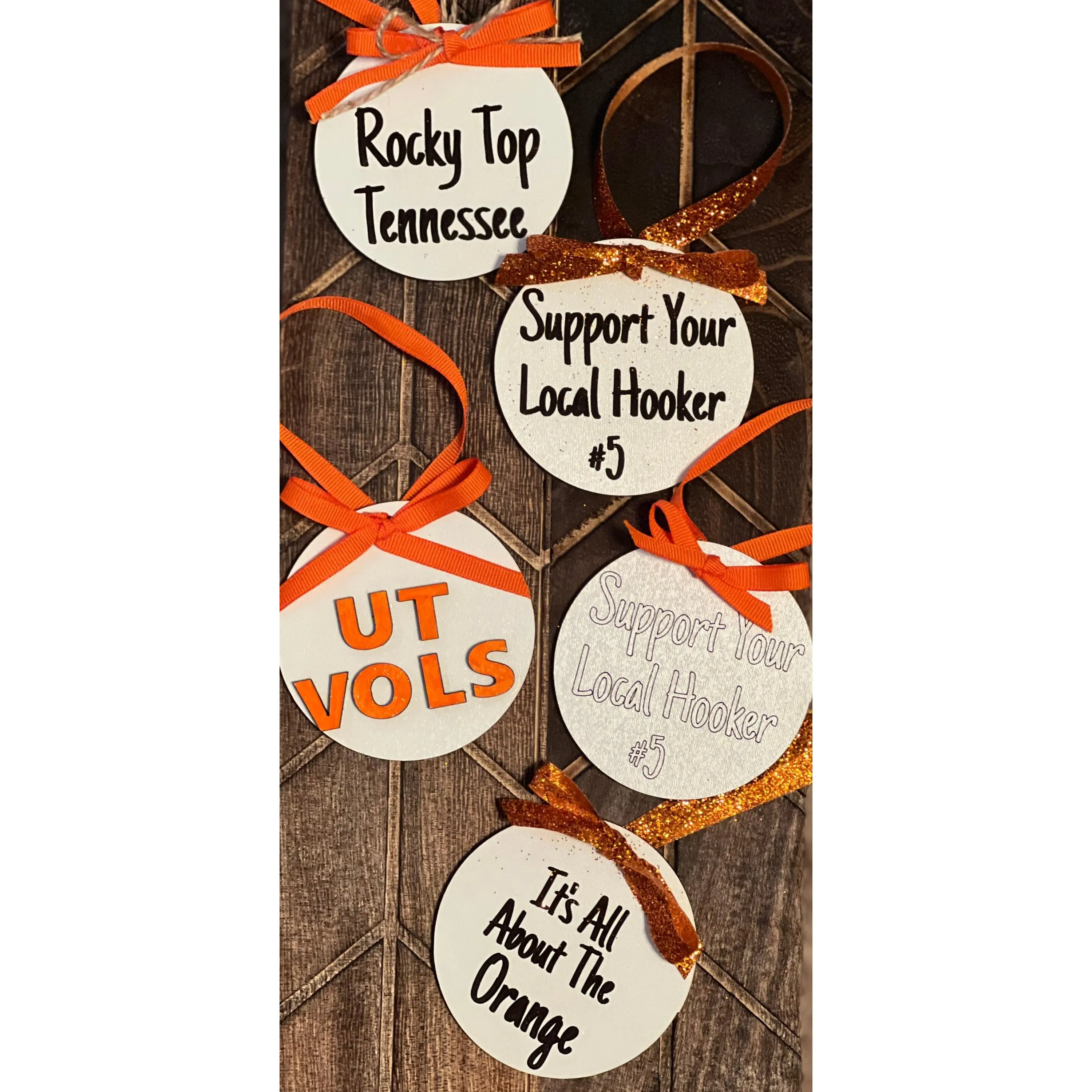 Custom UT Vols Football Ornament - UT Knoxville - Big Orange