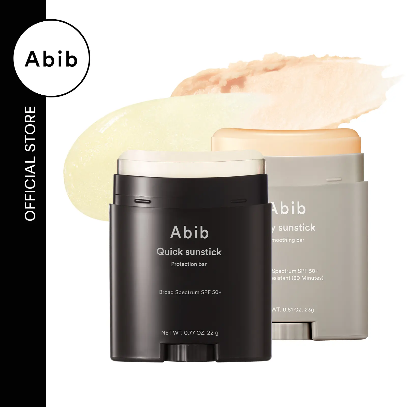 [Abib Official] Airy Sunstick Smoothing Bar + Quick Sunstick Protection Bar｜Glow and Matt Finish, Non-Sticky & No Whitecast Sun Protection for Face and Body