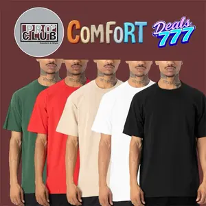 Pro Club Comfort Cotton Short Sleeve unisex T-Shirt  , medium weight crewneck with regular fit and relaxed collar are a staple for every closet.