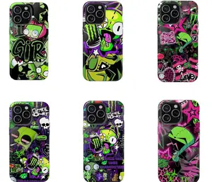 Invader Zim Phone Case, Anime Vintage Special Cover for iPhone 11 12 13 14 15 16 Pro Max Plus X SE, Samsung S21 S22 S23 S24 S25
