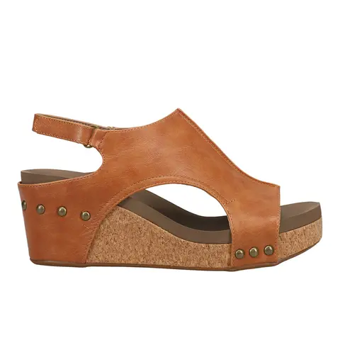Corkys Footwear Womens Carley Studded Slingback Casual Sandals Casual High Heel 3" & Up - Brown