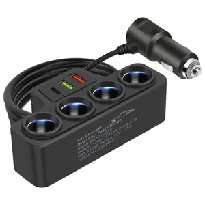 Car Charger, 12V 24V QC 3.0 & USB & PD Fast Charging Charger, Multifunctional Car Charger with LED Display for Phone, Tablet, Automotive Electrical Appliances, Car Accessories for Men, Car Stuff