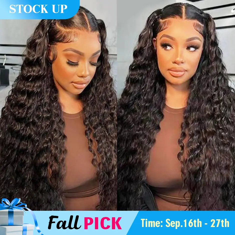 【HOT】FORGIRL FOREVER 13x6 Water Wave Lace Frontal Wig 180% Density Straight Human Hair Lace Front Wig Pre plucked Deep Curly Wave Wig For Women #tiktokshopstockup